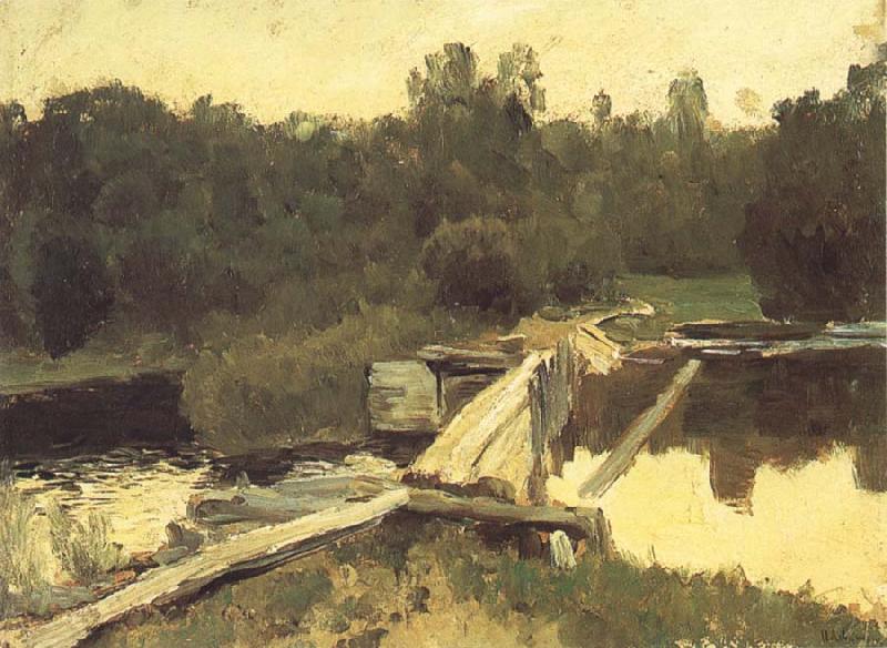 Levitan, Isaak At the Shallow Spain oil painting art
